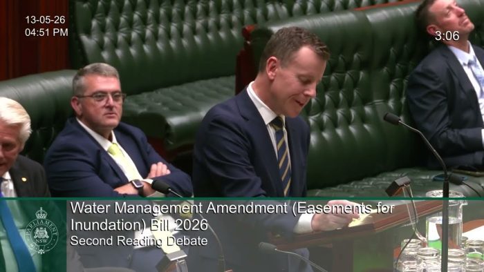 Debate on Water Management Amendment (Easements for Inundation) Bill 2026 13.5.26
